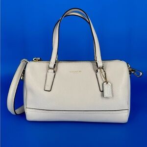 Coach Chalk Crossgrain Leather Satchel